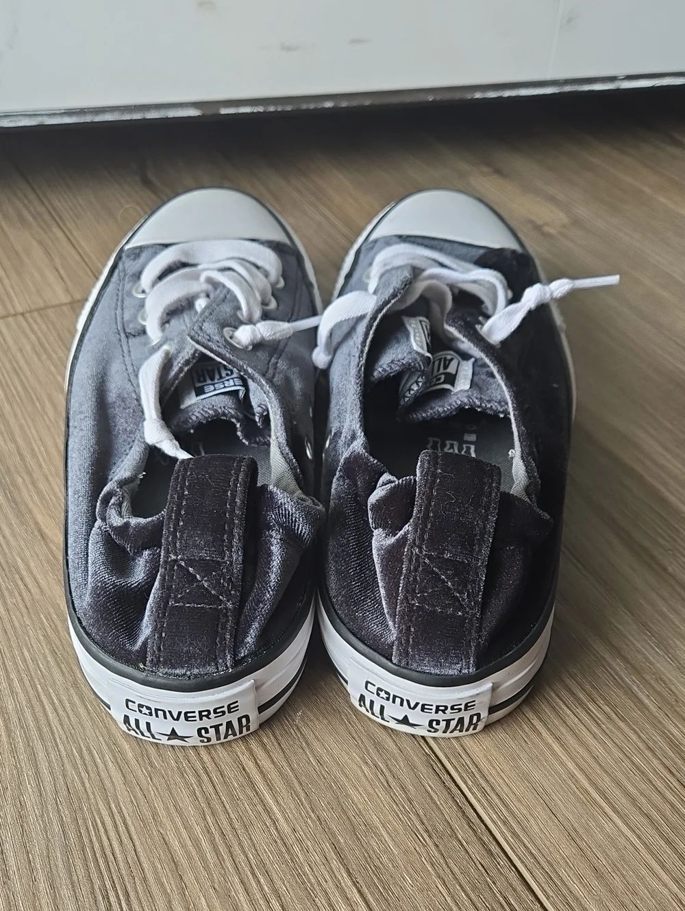 Converse Chuck Taylor Black Velvet All Star Shoreline Slip-on Sneakers